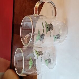 Awake! Grogu Double Wall Coffee Mug set of (2) Star Wars 13.5 oz